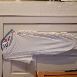 Women's cream one shoulder dress worn once